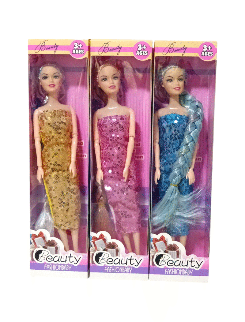 MUÑECA VESTIDO LENTEJUELAS WSM-70